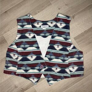 Vintage Stampede Aztec Southwestern Vest 3X USA